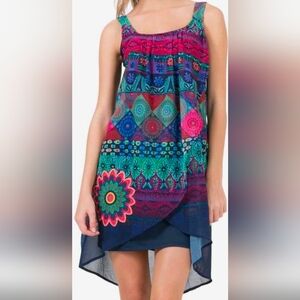 Desigual Magic Geometric Dress Size 42 Large